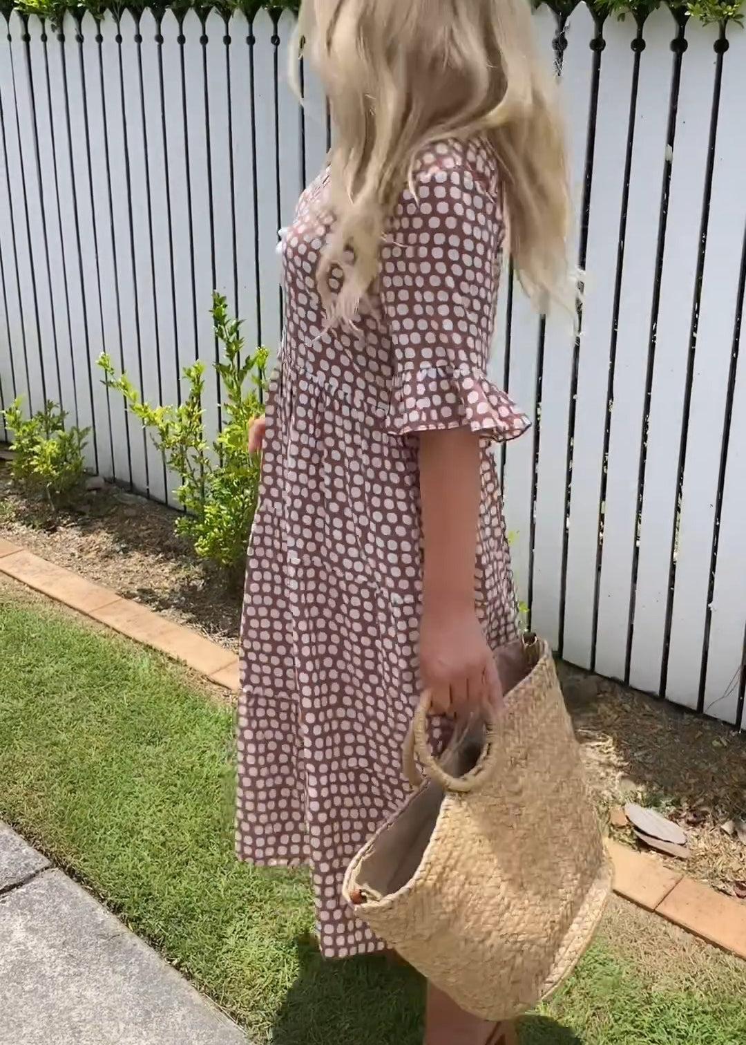 Nicola - Midi Dress with Short Sleeves