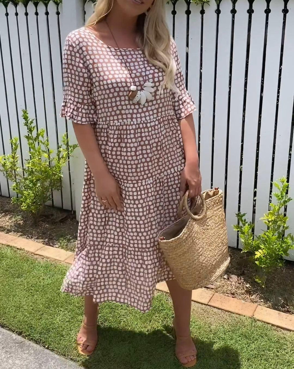 Nicola - Midi Dress with Short Sleeves