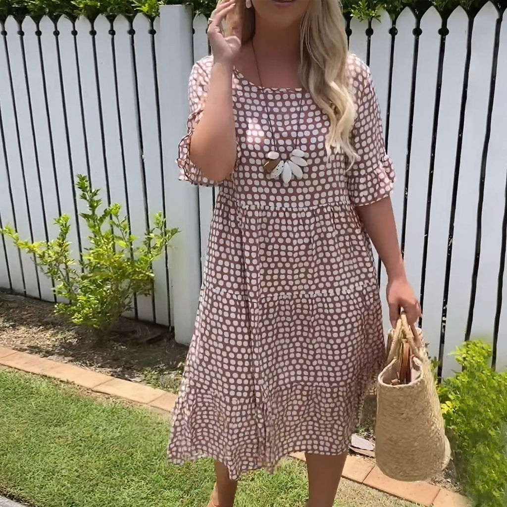 Nicola - Midi Dress with Short Sleeves