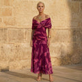 Celeste | Elegant Dress with Leaf Pattern