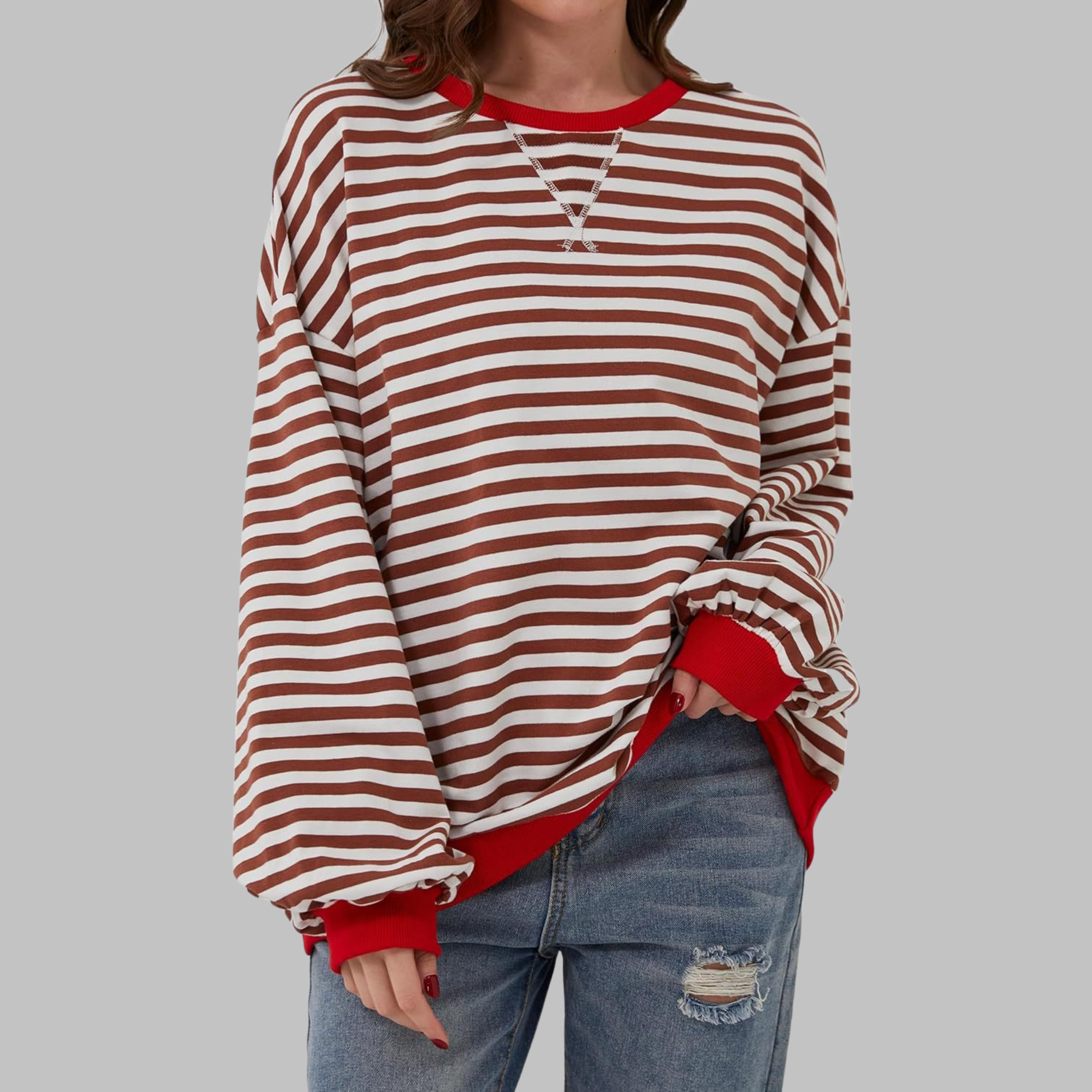 Luka | Casual Long Sleeve Striped Sweatshirt