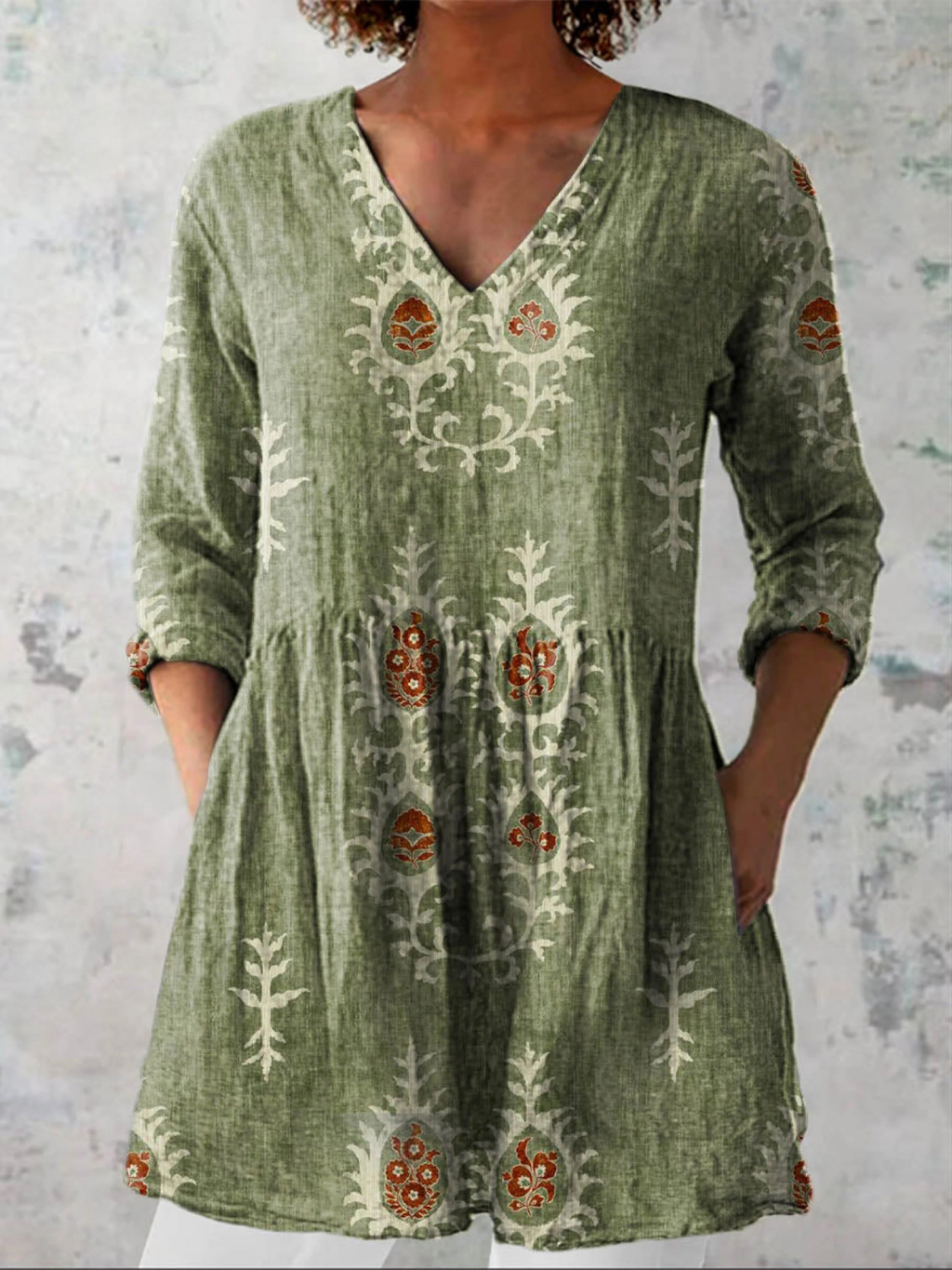 Blair | Long Blouse with Striking Pattern