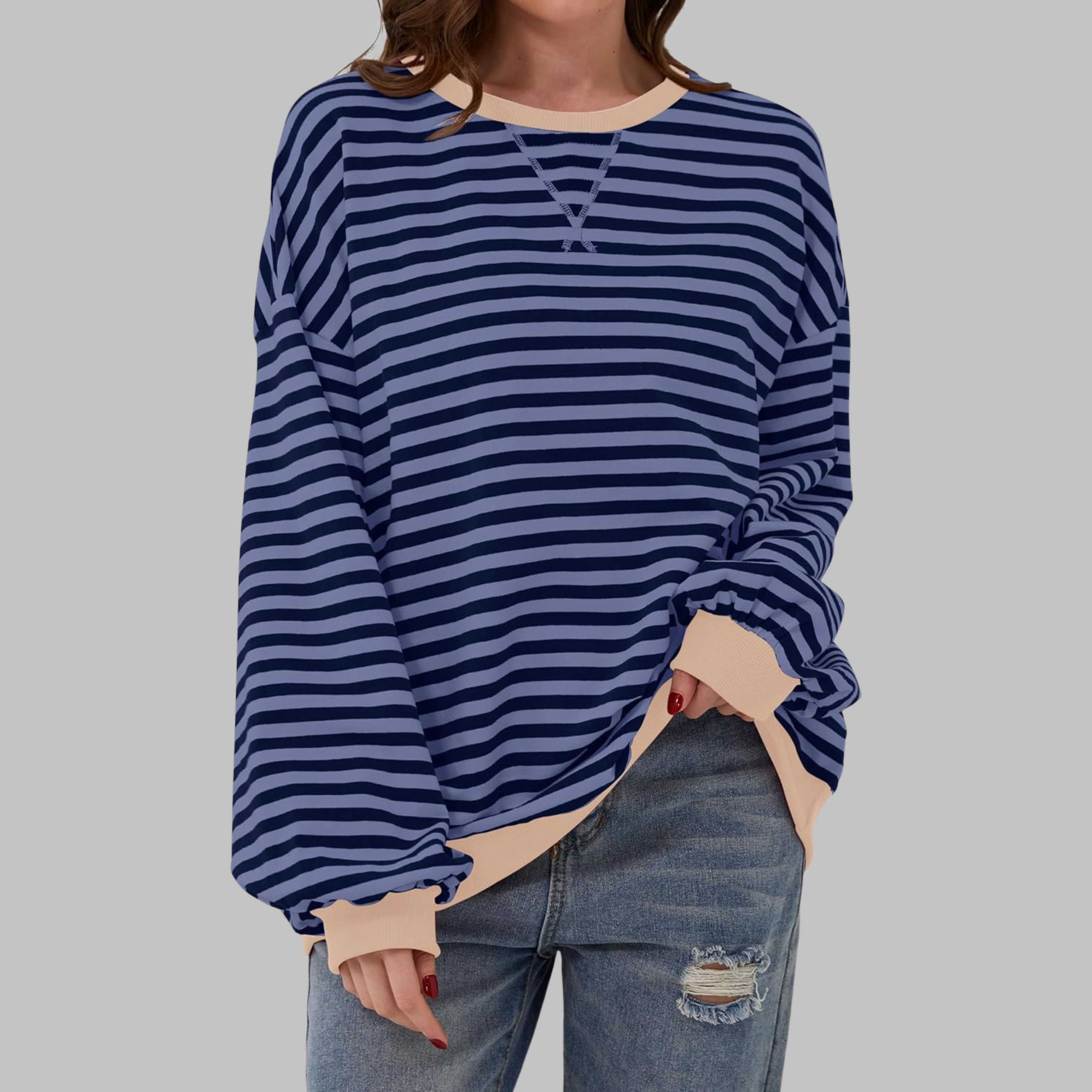 Luka | Casual Long Sleeve Striped Sweatshirt