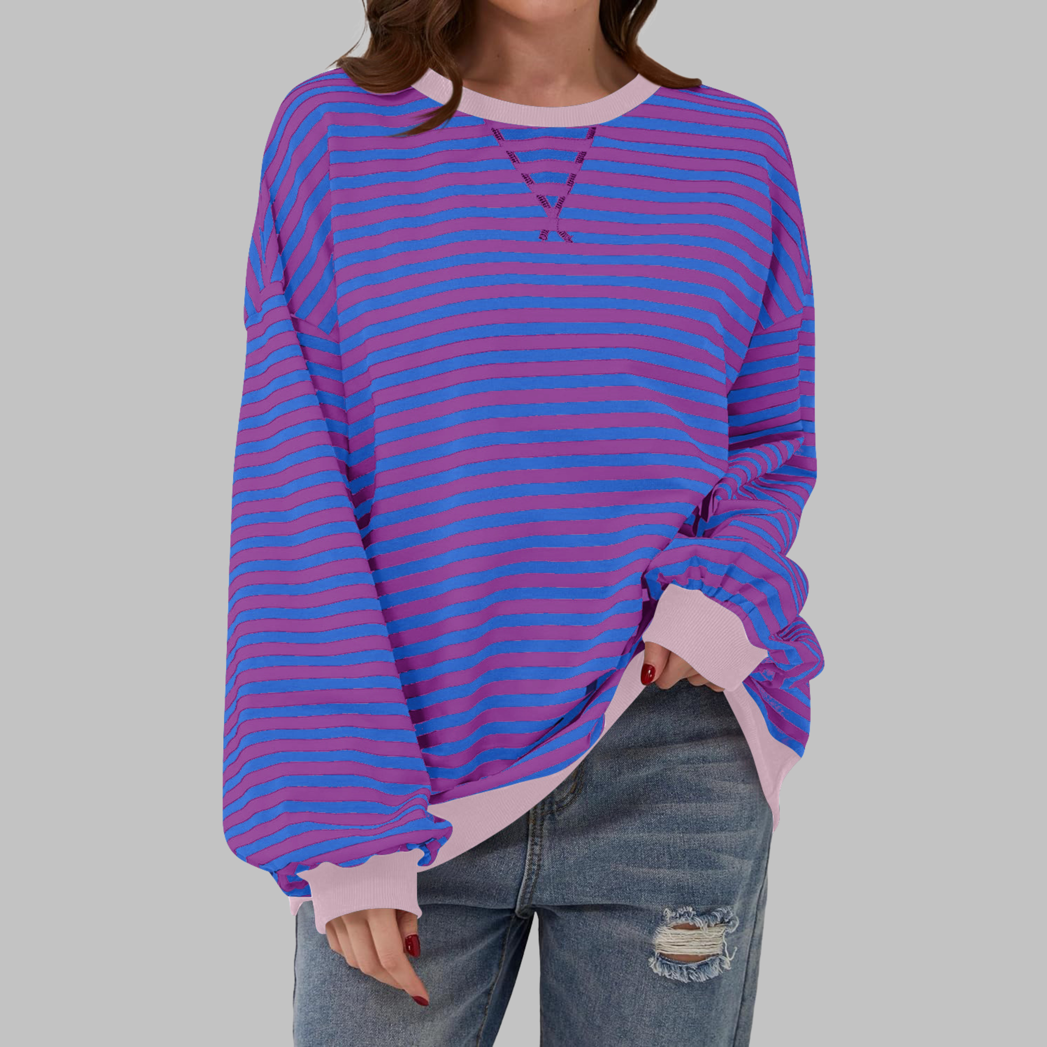 Luka | Casual Long Sleeve Striped Sweatshirt