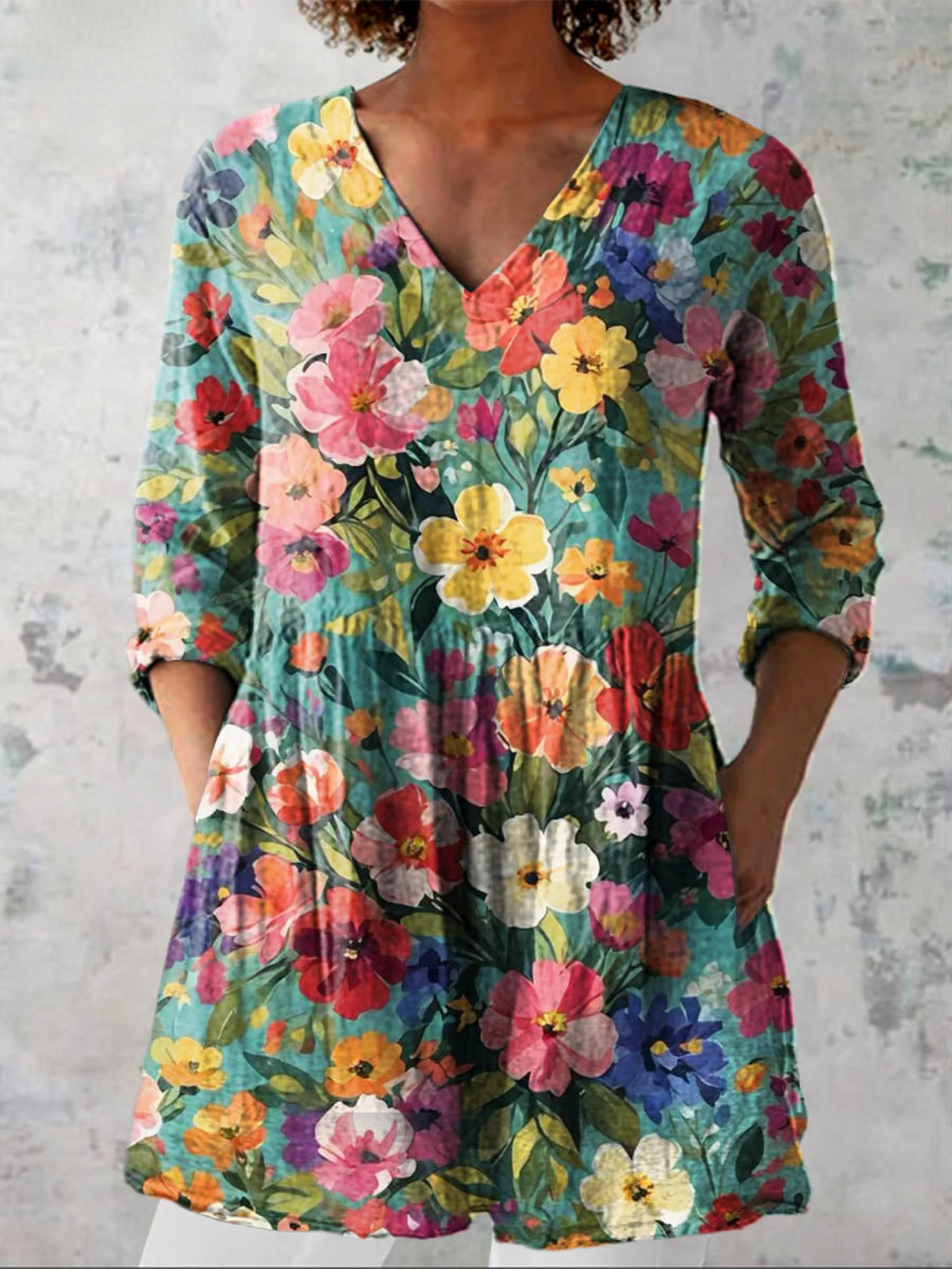 Keira | Long Blouse with Expressive Pattern