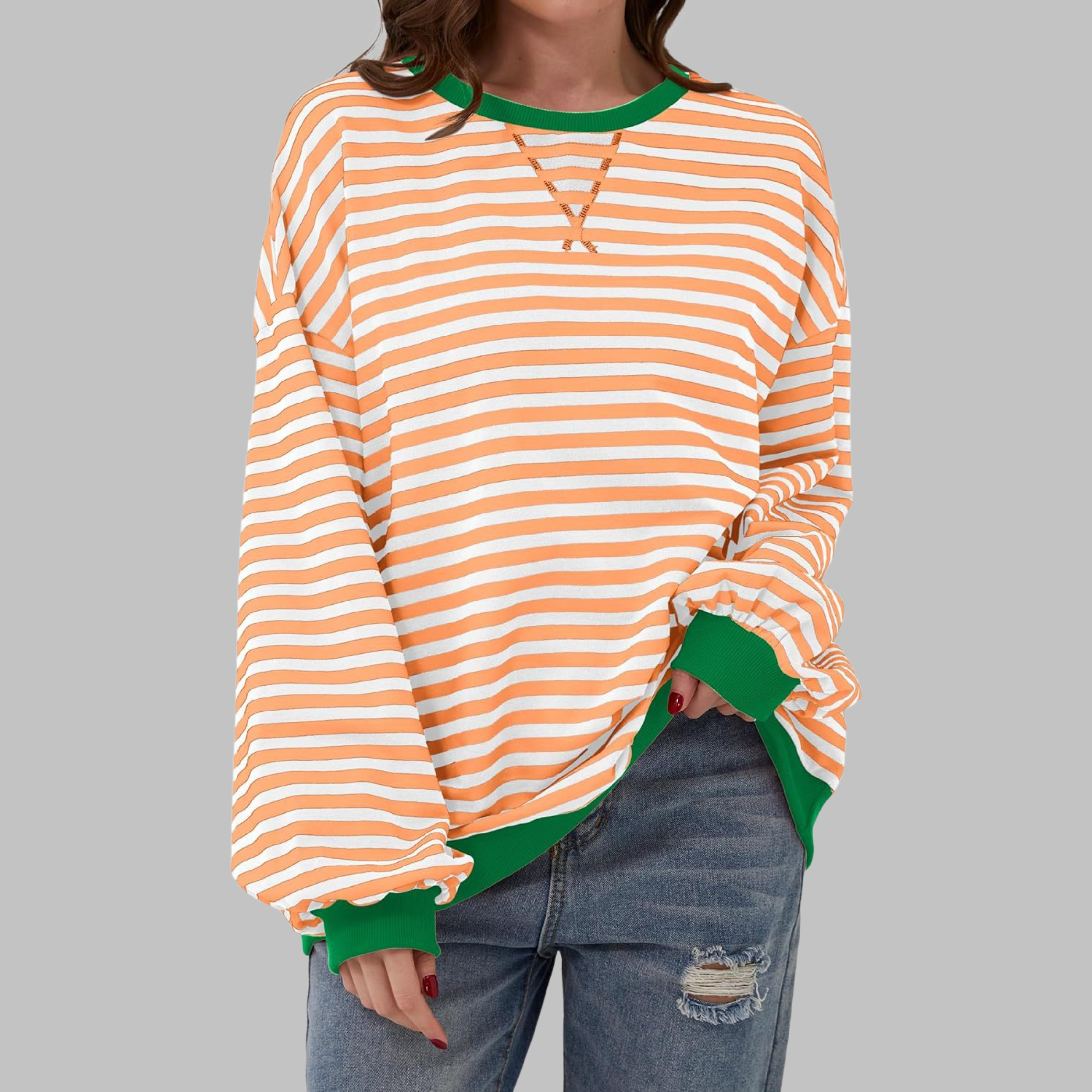 Luka | Casual Long Sleeve Striped Sweatshirt