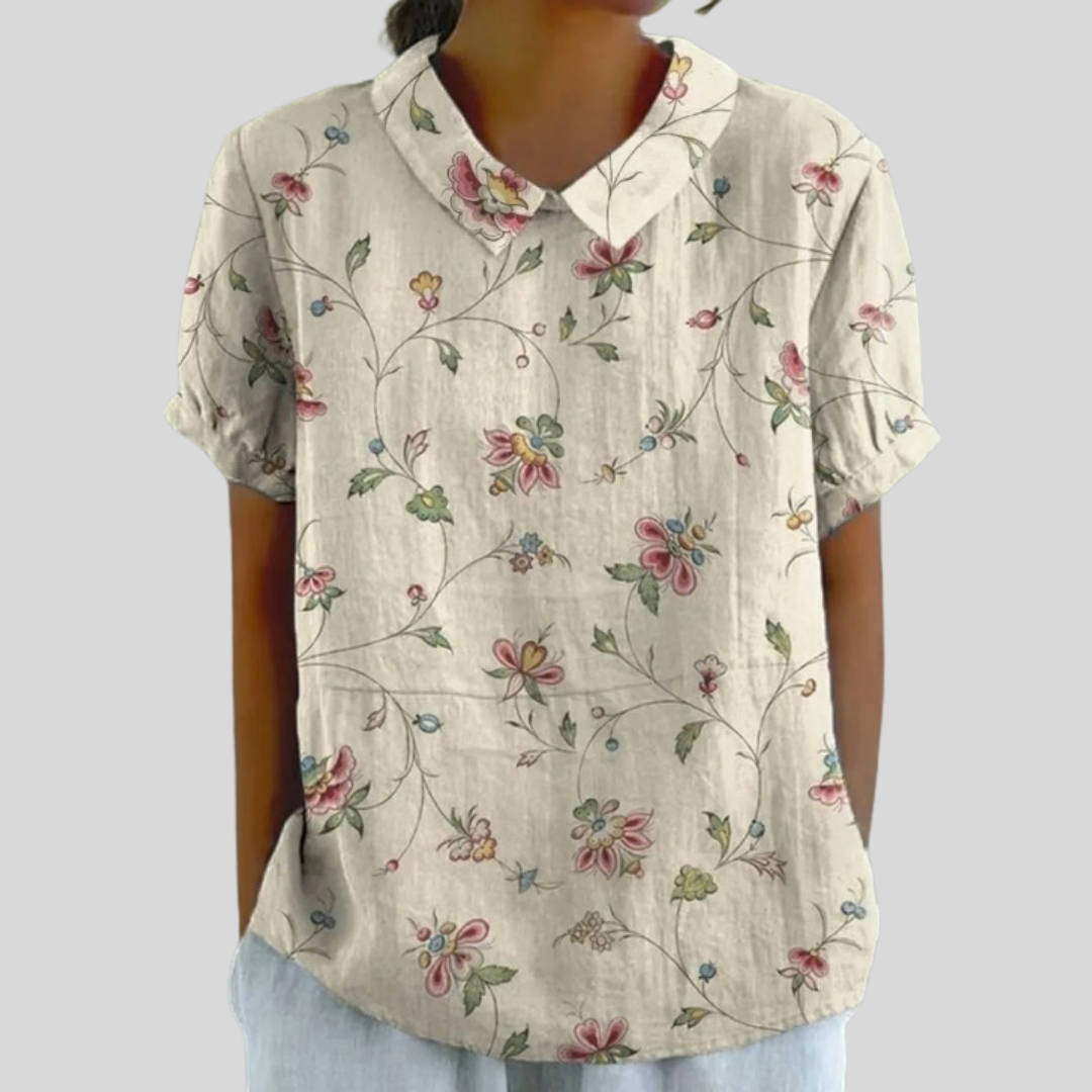Floral Shirt Elegant Comfort