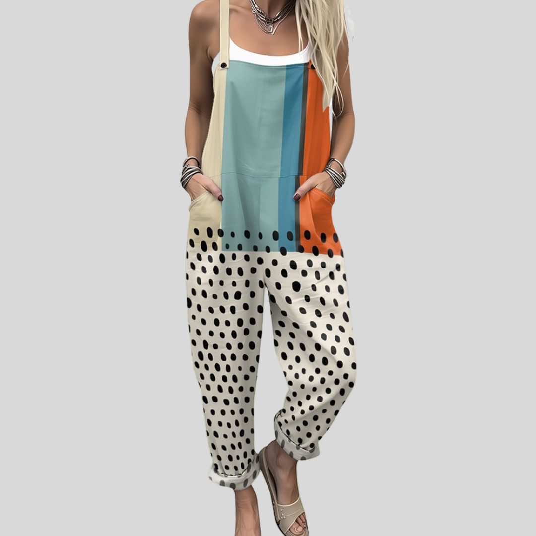 Dungarees Colour-Block with Dots