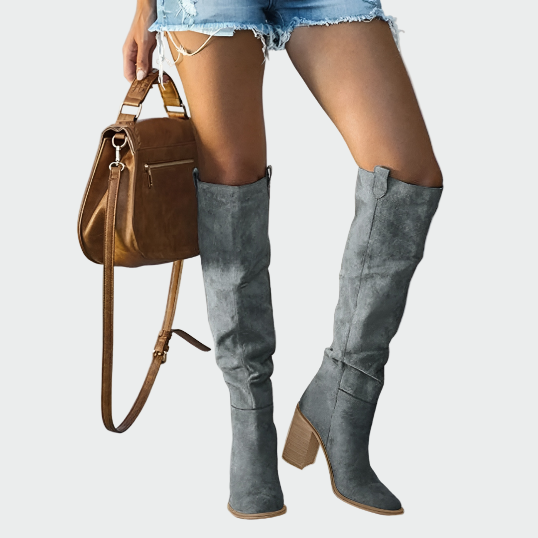 Ankle-high leather orthopaedic boots