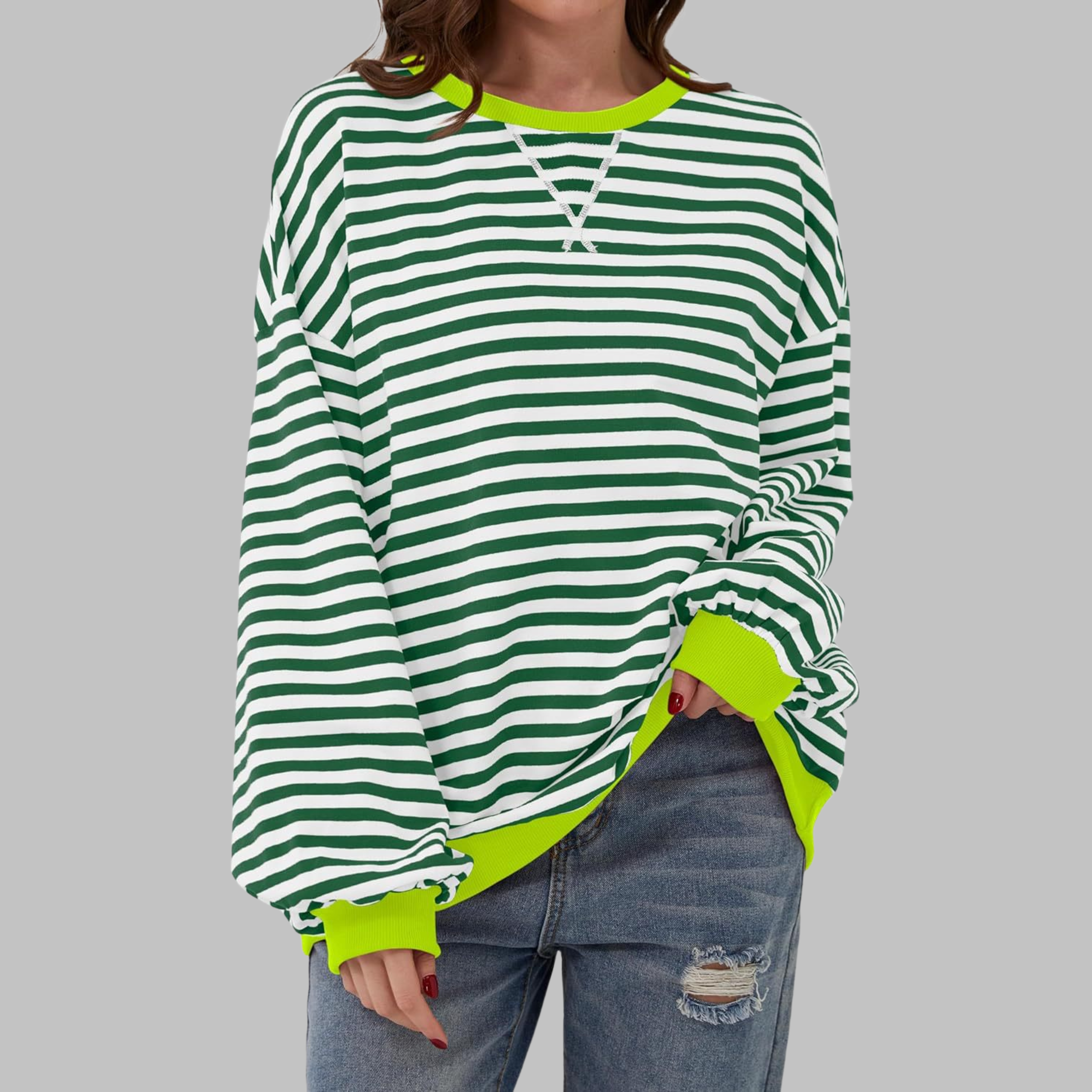 Luka | Casual Long Sleeve Striped Sweatshirt