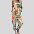 Colourful Floral Dungarees Multicoloured