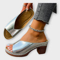 Sandals with Thick Sole and Open Heel Area