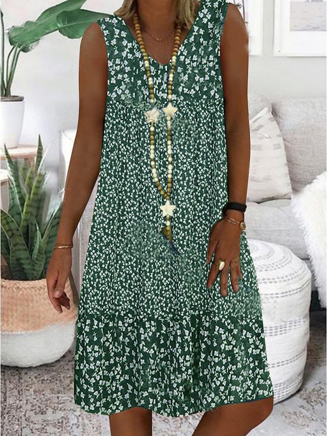 AYLA | SLEEVELESS DRESS WITH V-NECK