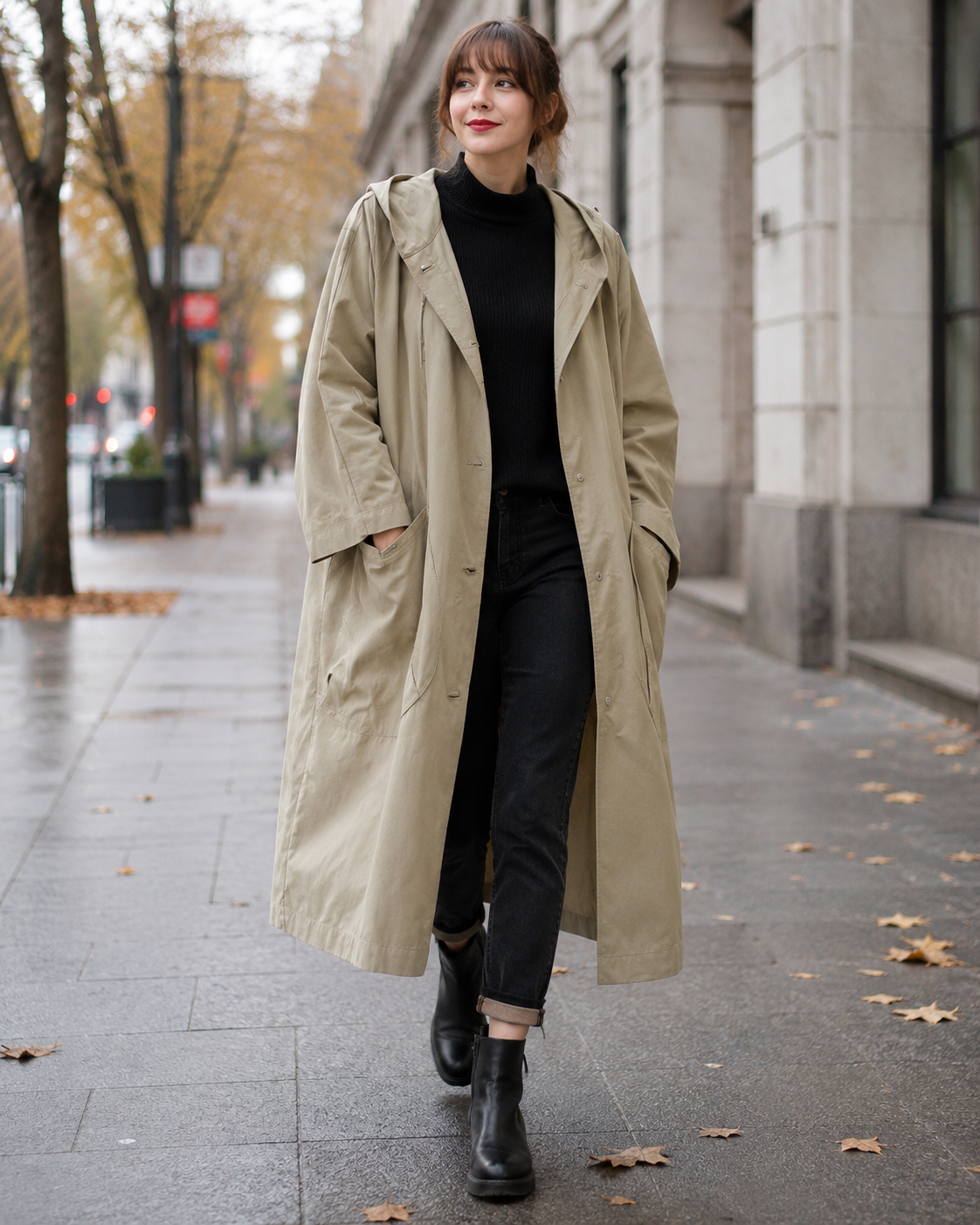 Guinevere Long Waterproof Trench Coat | Classic Women's Outerwear