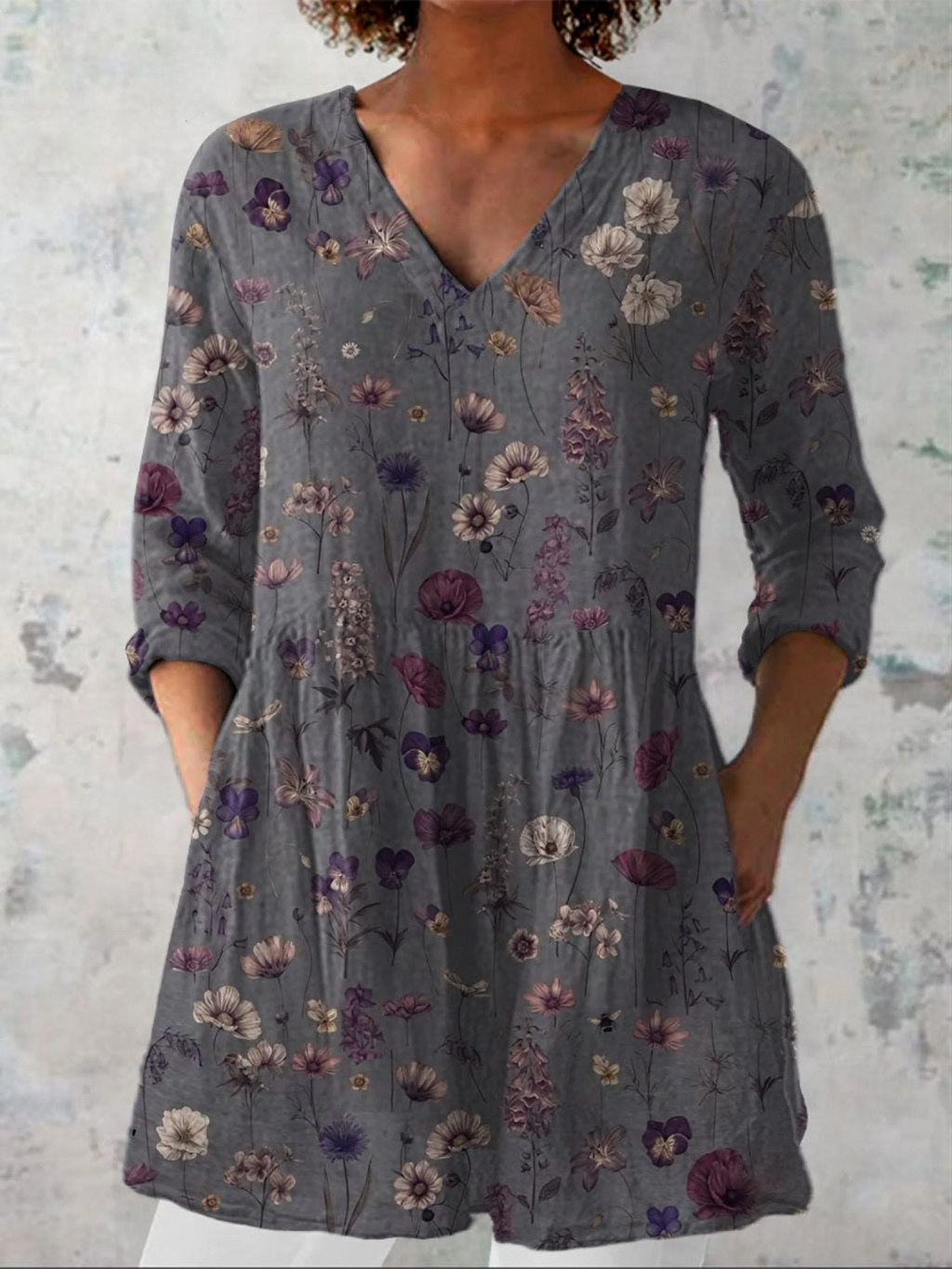 Kira | Long Blouse with Expressive Pattern