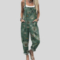 Green Dungarees with Dandelions