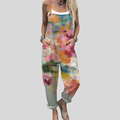 Dungarees with Watercolour Flowers