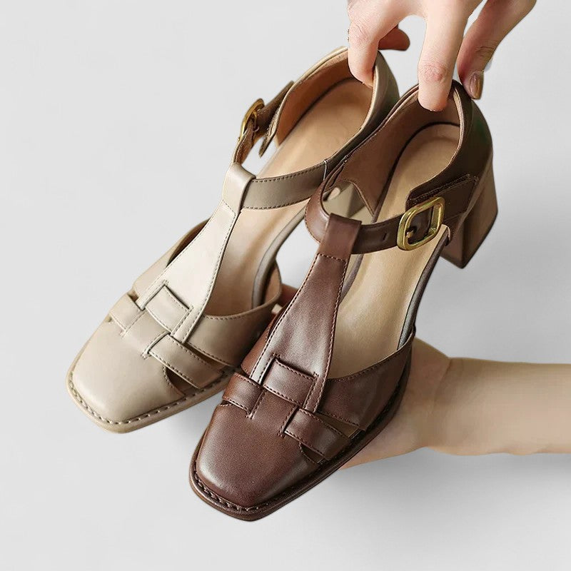 Eva | Orthopaedic Heeled Shoes with T-Strap