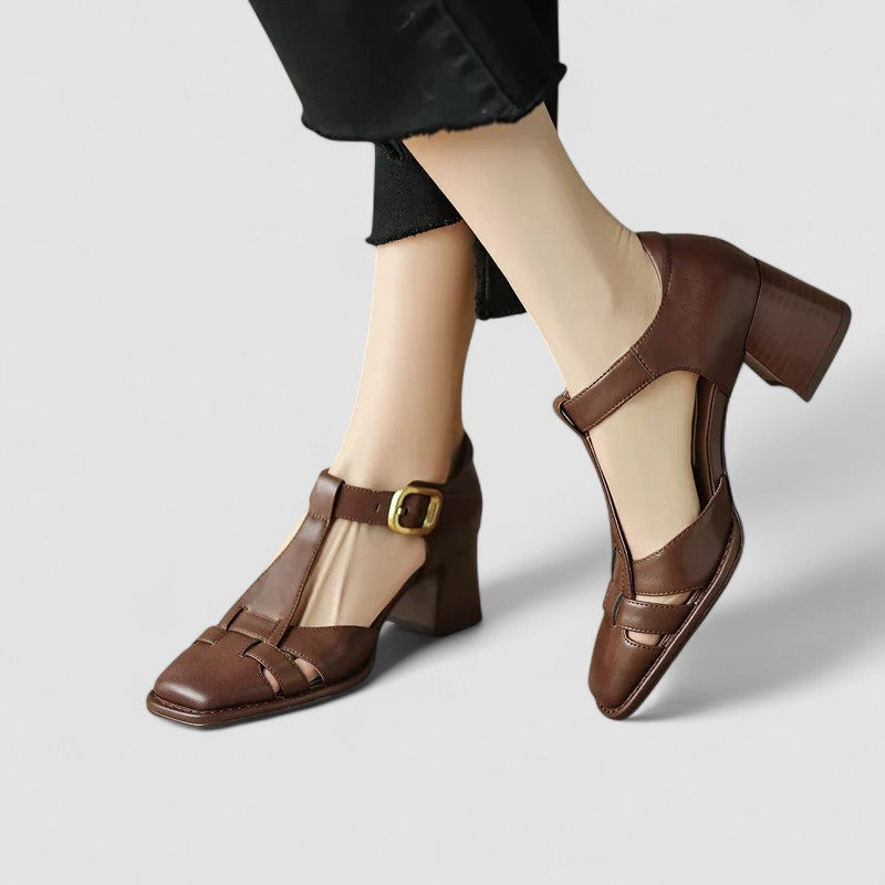 Eva | Orthopaedic Heeled Shoes with T-Strap