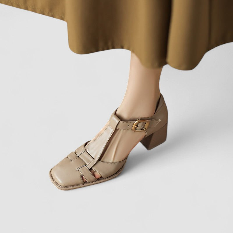 Eva | Orthopaedic Heeled Shoes with T-Strap