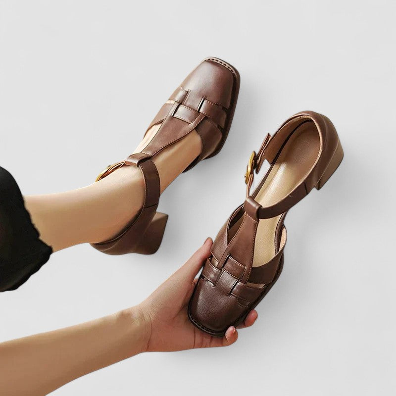 Eva | Orthopaedic Heeled Shoes with T-Strap