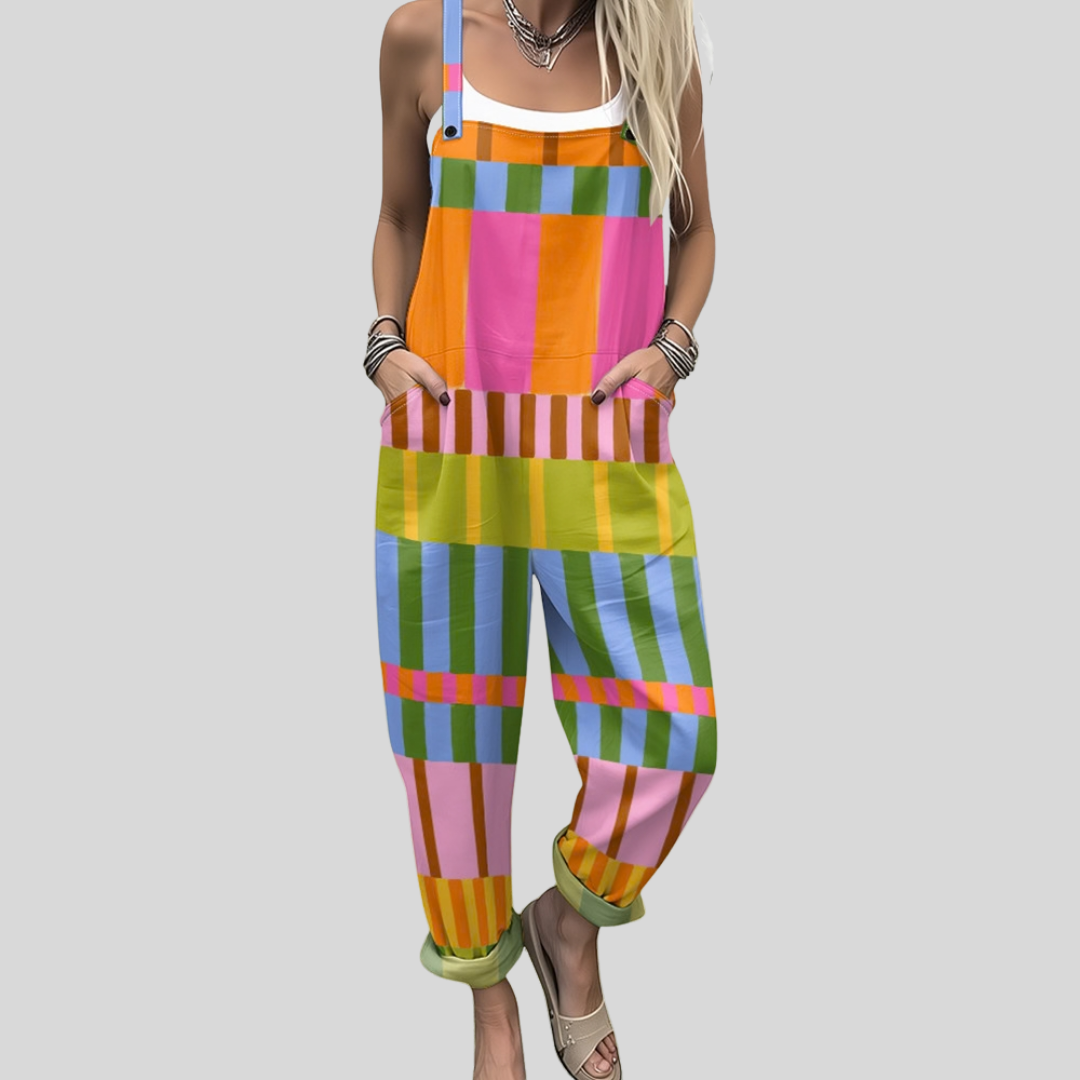 Colourful Dungarees with Check Pattern