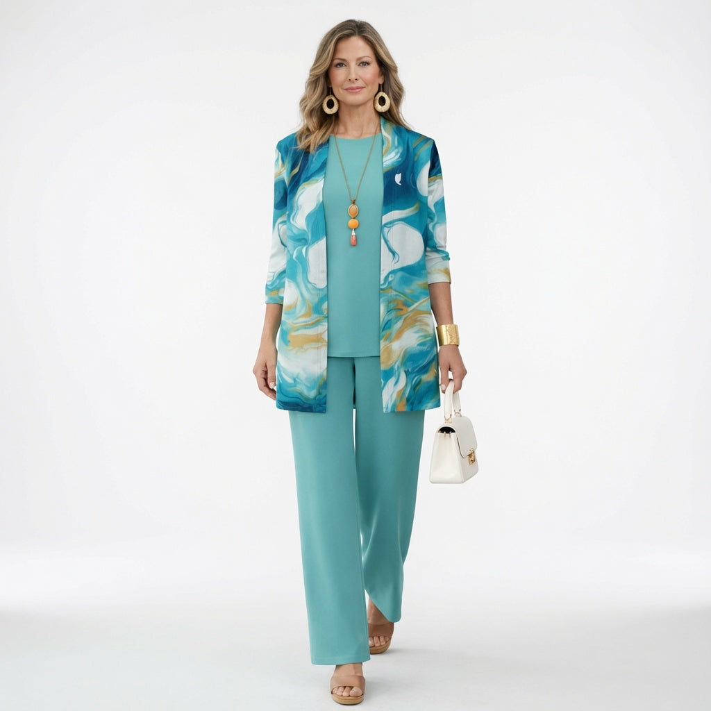 MARBLE PRINT SET FOR WOMEN