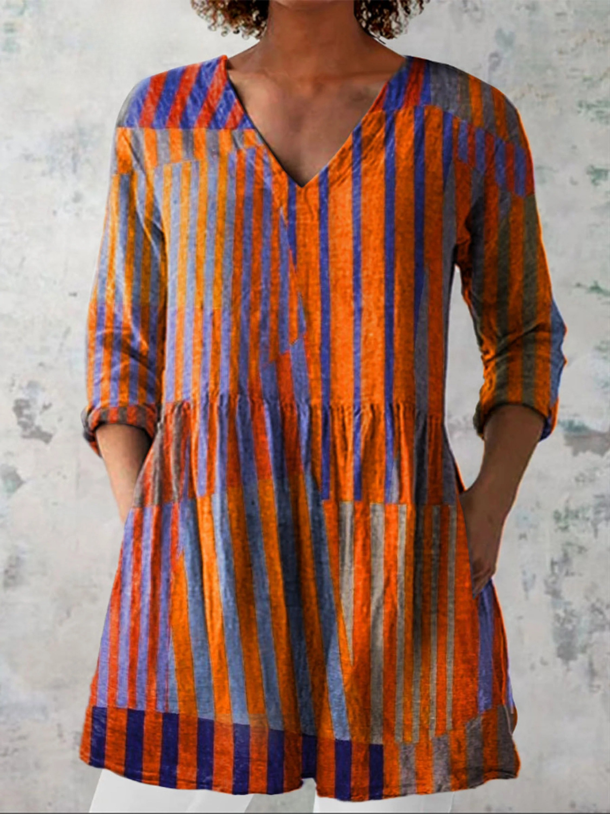 Elowen | Long Blouse with Expressive Pattern