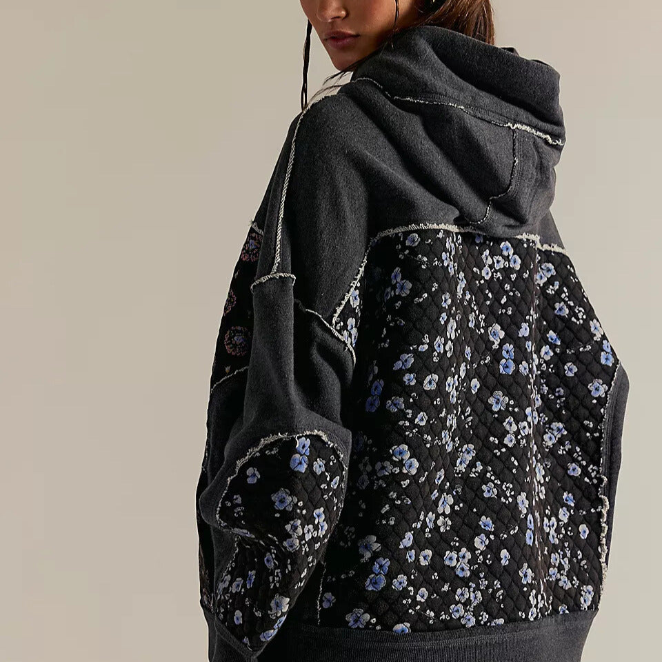 Arden | Patchwork Quilted Hoodie For Women