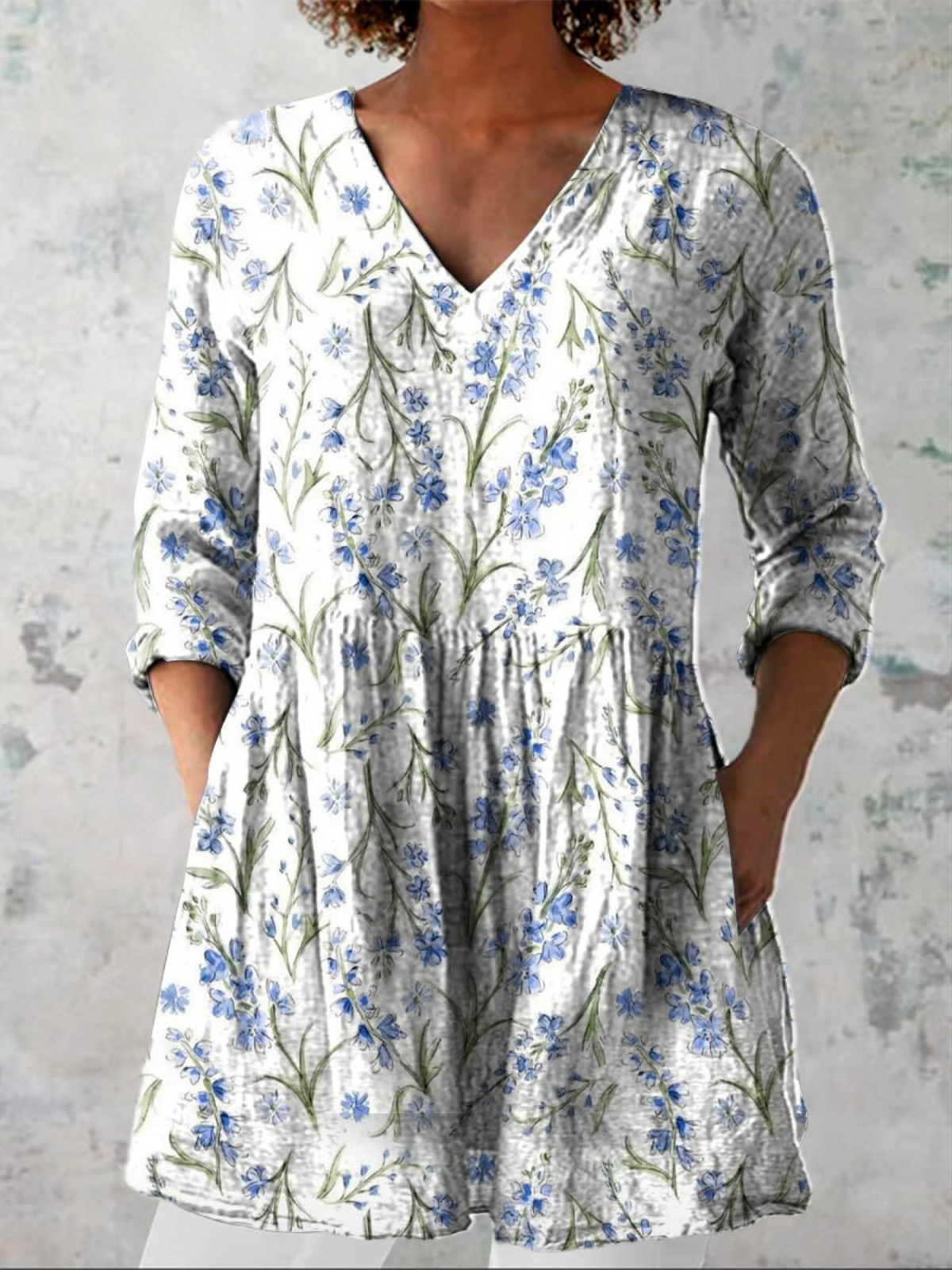 Brielle | Long Blouse with Striking Pattern