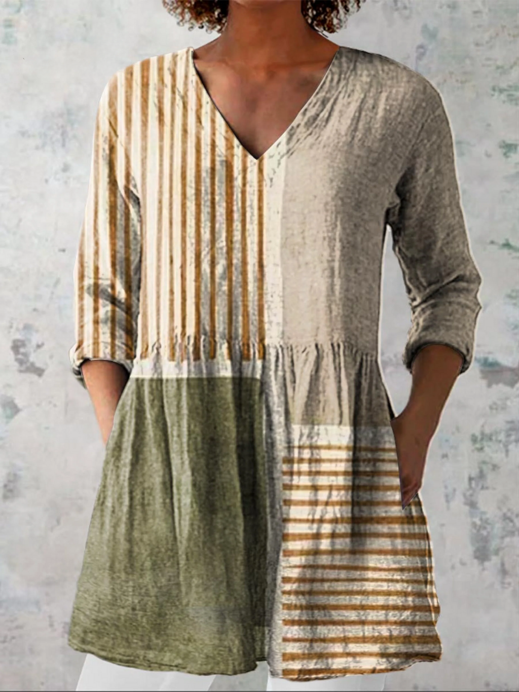 Maeve | Long Blouse with Striking Pattern