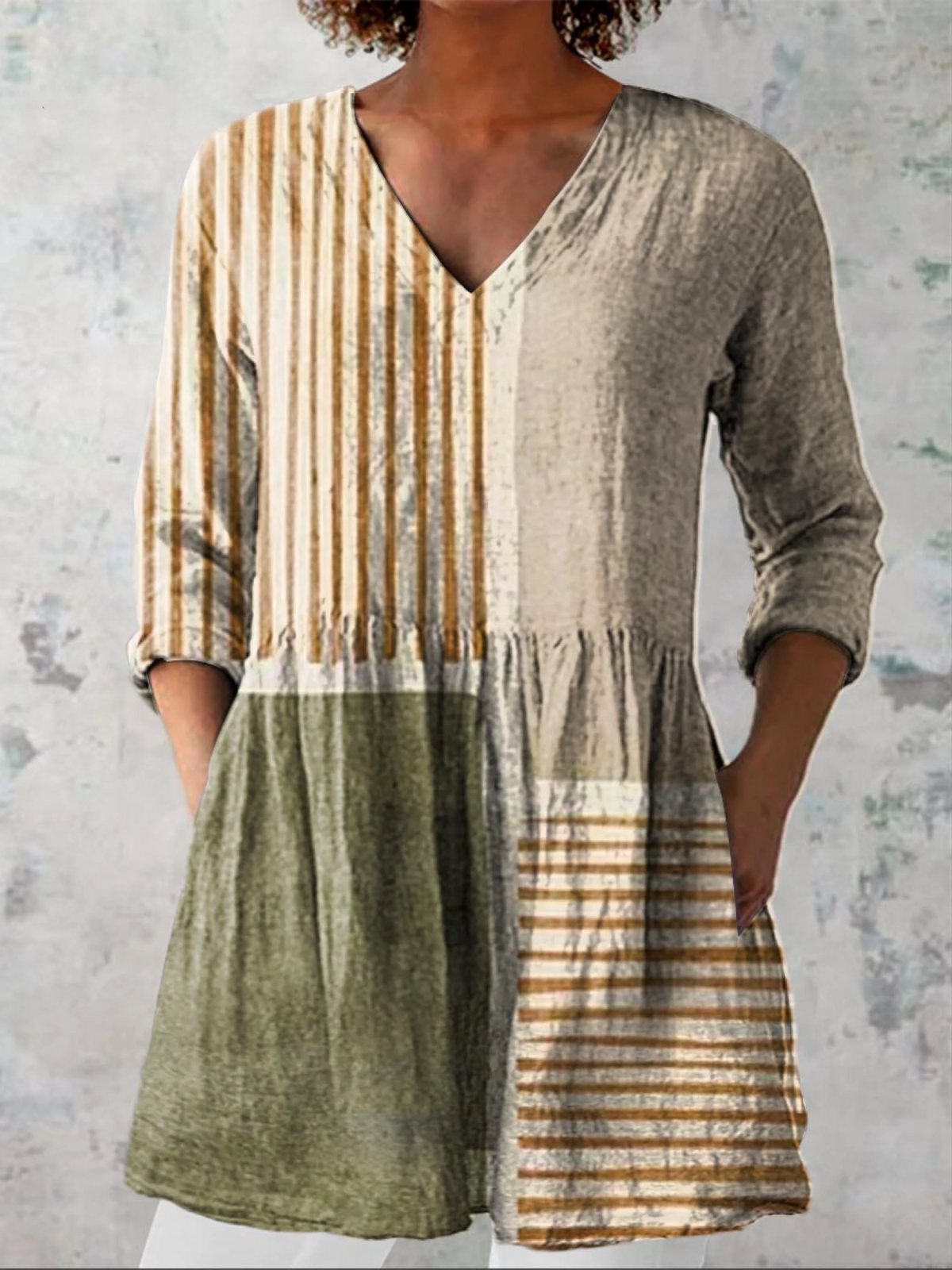 Maeve | Long Blouse with Striking Pattern