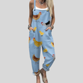 Dungarees with Chickens Light Blue