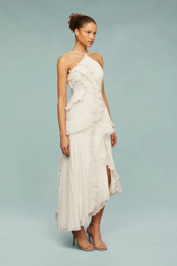 LIYANA | Spiral Ruffle Dress