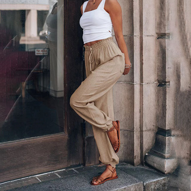 Kaeli – Elegant Jogging Trousers with Drawstring