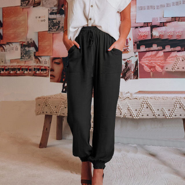 Kaeli – Elegant Jogging Trousers with Drawstring