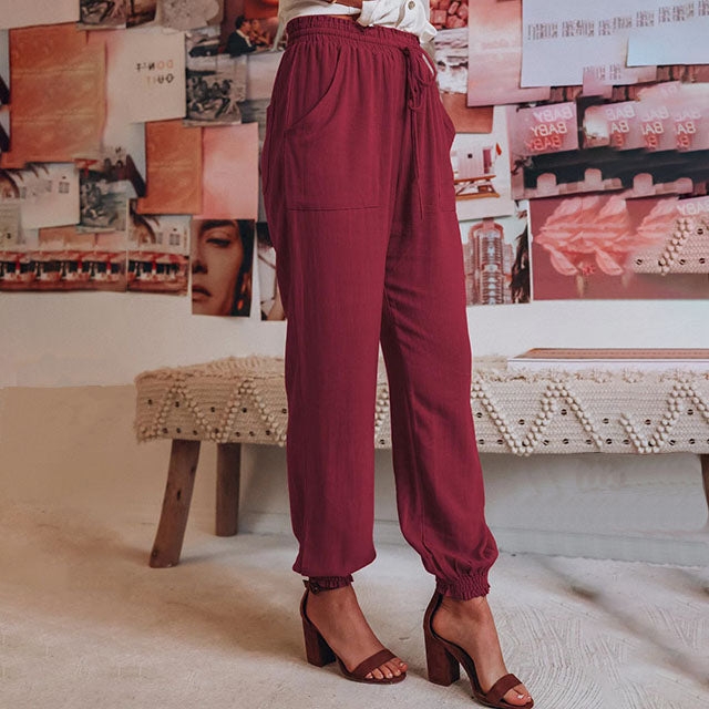 Kaeli – Elegant Jogging Trousers with Drawstring