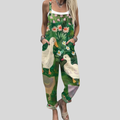Green Dungarees with Ducks