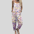 Dungarees with Delicate Wildflowers