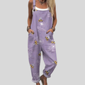 Dungarees with Bees Lilac