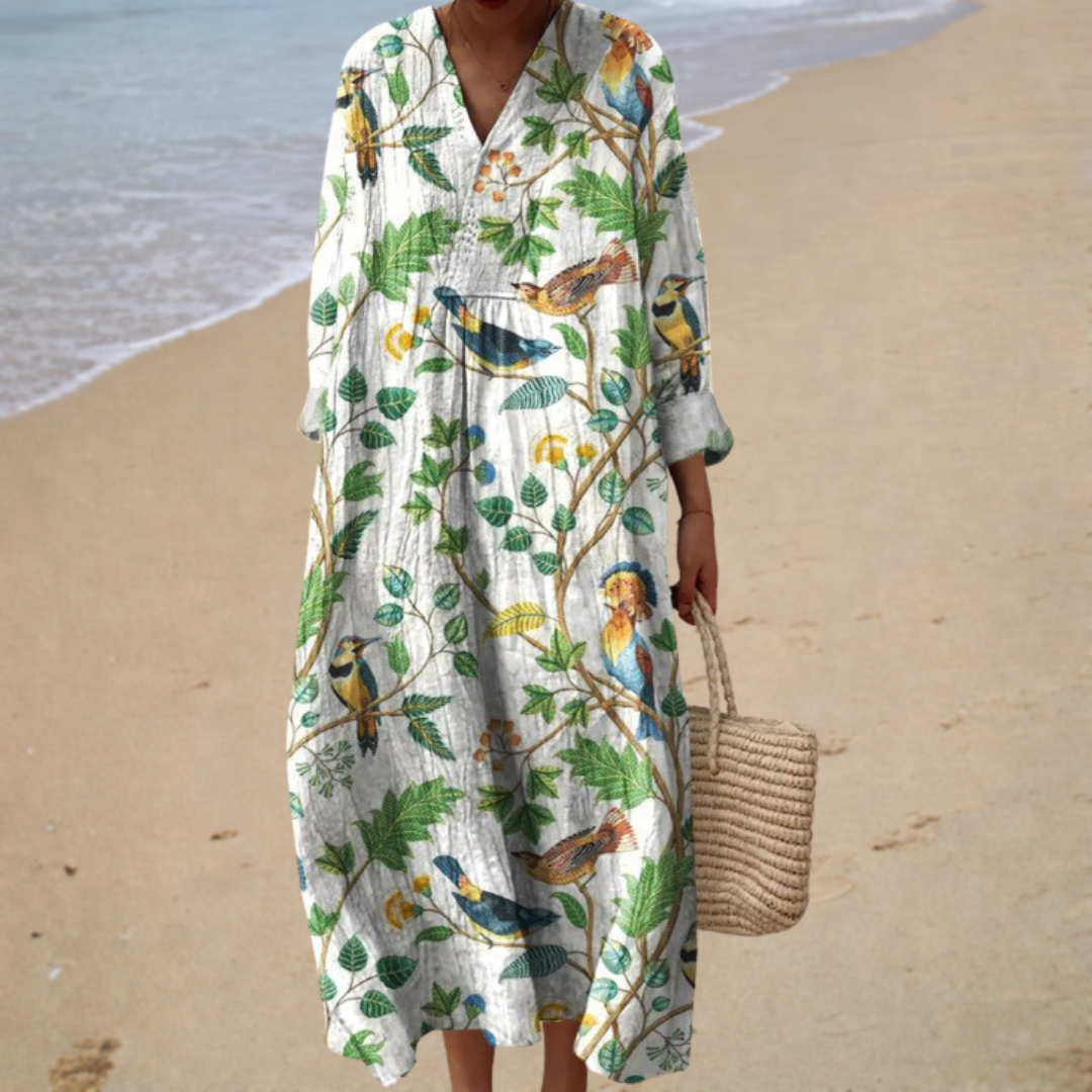 Flowing Summer Dress with Print