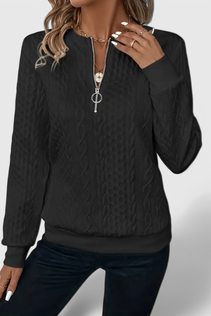 Zoey | Soft Zip Knit Jumper