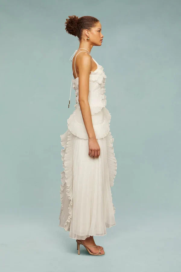 LIYANA | Spiral Ruffle Dress