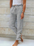 Raquelle - Casual Stripe Trousers