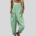 Floral Dungarees Mint Green