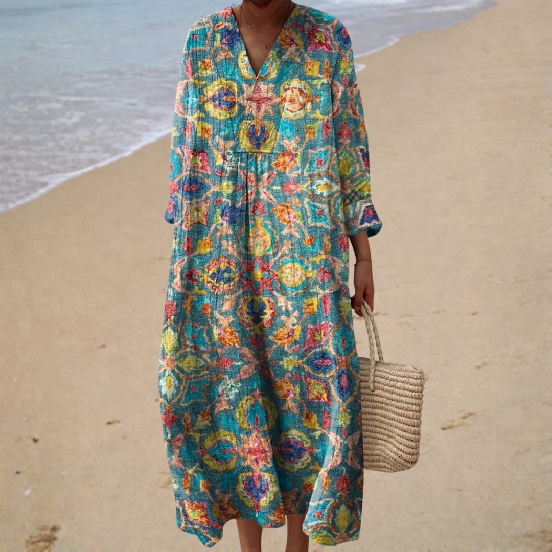 Flowing Printed Summer Dress