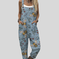 Light Blue Dungarees with Bees