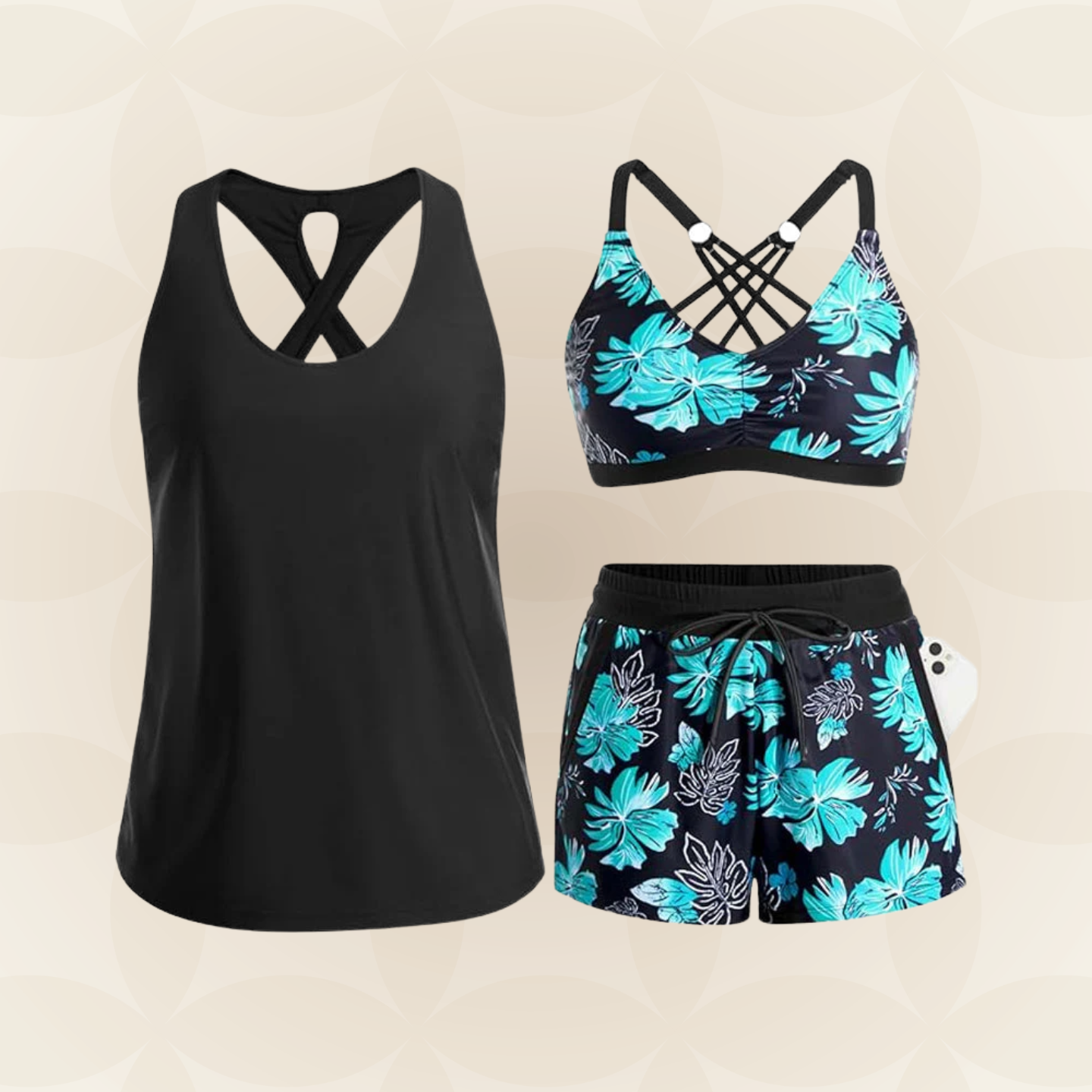 THREE-PIECE BIKINI SET FOR WOMEN
