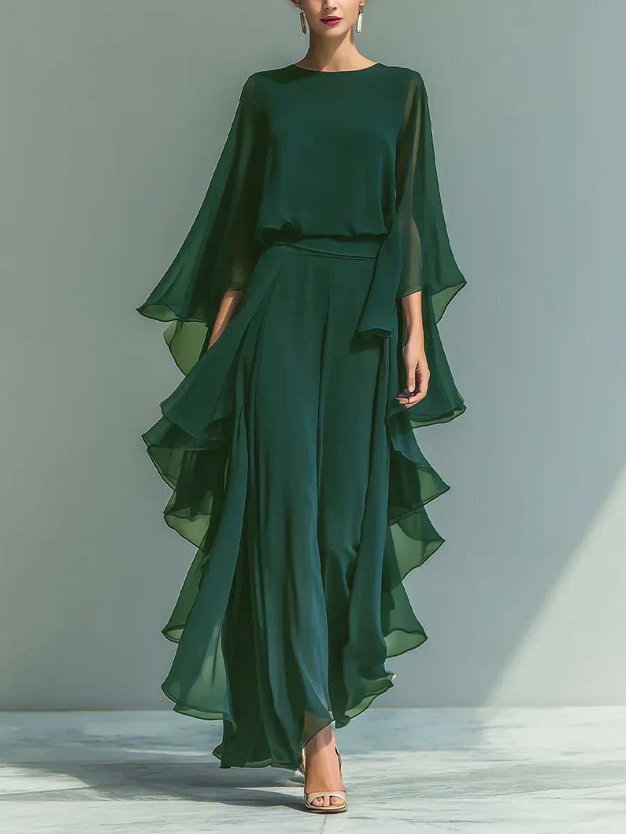 CHIFFON TROUSER SET FOR WOMEN