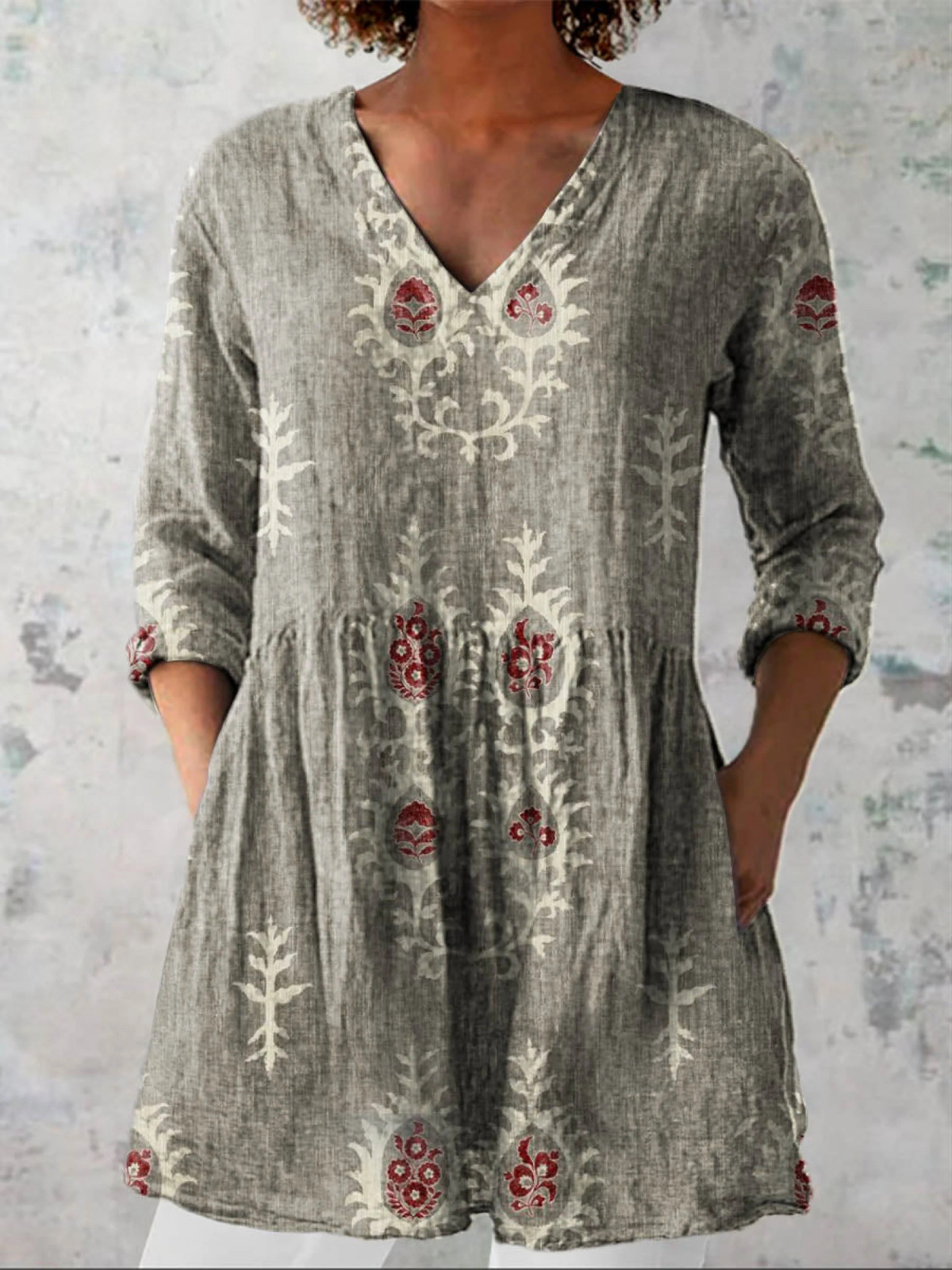 Blair | Long Blouse with Striking Pattern